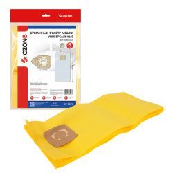 Универсальные бумажные фильтр-мешки Ozone, диаметр фланца 58-70 мм, до 20 л, 5 шт