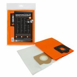 Мешок-пылесборник Ozone многоразовый c высокой степенью защиты HEPA-фильтра, с текстильной застежкой для AEG, AFC, ANNOVI REVERBERI и др.