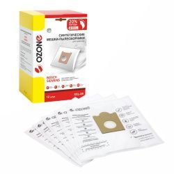Мешки-пылесборники Ozone синтетические 12 шт + 2 микрофильтра для CONTI, KARCHER, ENTRONIC и др.