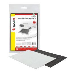 Набор универсальных микрофильтров Ozone предмоторный и выпускной для пылесоса, 230х160 мм