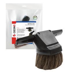 Щетка для профессионального пылесоса "2 в 1" Ozone, жесткая насадка и щетка с щетиной, под трубку 32 мм