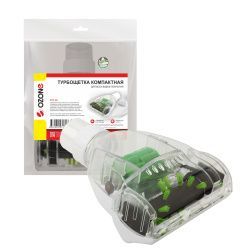 Турбощетка компактная для пылесоса Ozone, белая, шириной 115 мм, под трубку 32 мм