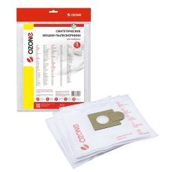 Мешки-пылесборники Ozone синтетические 3 шт для THOMAS, KALORIK, NOVAMATIC и др.