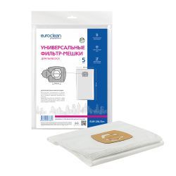 Универсальные синтетические фильтр-мешки Euroclean, размер 300х600 мм, диаметр фланца 43-56 мм, 5 шт