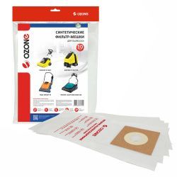 Фильтр-мешки Ozone синтетические увеличенной вместимости 10 шт для KARCHER, TASKI, TRUVOX