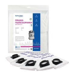 Мешки-пылесборники Euroclean синтетические 5 шт для GISOWATT, MAKITA