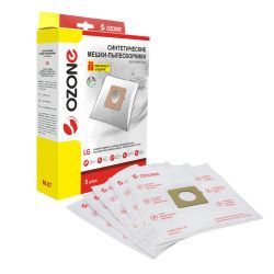 Мешки-пылесборники Ozone синтетические 5 шт + микрофильтр для LG, EVGO, POLAR и др.