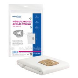Универсальные синтетические фильтр-мешки Euroclean, горизонтальные, размер 600х450 мм, диаметр фланца 43-56 мм, 5 шт