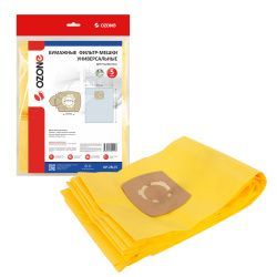 Универсальные бумажные фильтр-мешки Ozone, диаметр фланца 58-70 мм, до 25 л, 5 шт