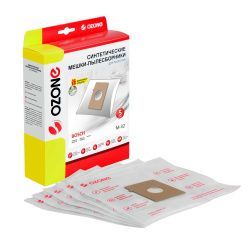 Мешки-пылесборники Ozone синтетические 5 шт + микрофильтр для BOSCH, PRIVILEG, PROFILO и др.
