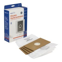 Универсальные мешки-пылесборники Euroclean для пылесоса, фланец 120х190, диаметр отверстия 50 мм, 4 шт