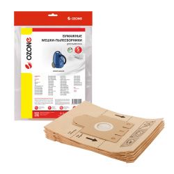 Мешки-пылесборники Ozone бумажные 5 шт для HANSEATIC, HOOVER, IRIT и др.