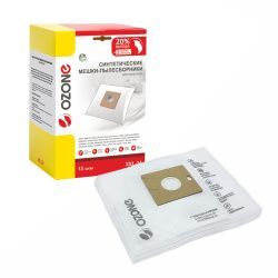 Мешки-пылесборники Ozone синтетические 12 шт + 2 микрофильтра для HOTPOINT-ARISTON, FAKIR, BORK и др.