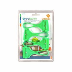 Набор скребков Eurokitchen для чистки стеклокерамики, салатовый