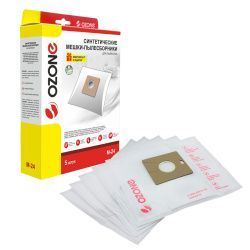 Мешки-пылесборники Ozone синтетические 5 шт + микрофильтр для HOTPOINT-ARISTON, FAKIR, BORK и др.
