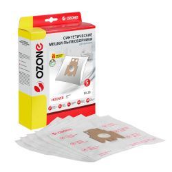 Мешки-пылесборники Ozone синтетические 5 шт + микрофильтр для HANSEATIC, HOOVER, IRIT и др.