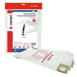 Мешки-пылесборники Ozone синтетические 5 шт для DELVIR