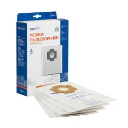Мешки-пылесборники Euroclean синтетические 4 шт для METEOR, ROTEL, ZELMER и др. Мешки-пылесборники Euroclean синтетические 4 шт для METEOR, ROTEL, ZELMER и др.