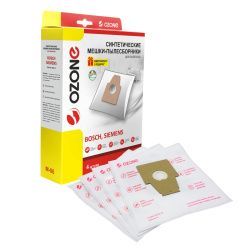 Мешки-пылесборники Ozone синтетические 4 шт + микрофильтр для BOSCH, PRIVILEG, QUELLE и др.