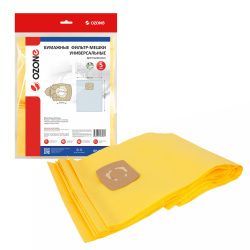 Универсальные бумажные фильтр-мешки Ozone, диаметр фланца 58-70 мм, до 45 л, 5 шт