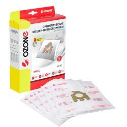 Мешки-пылесборники Ozone синтетические 5 шт + микрофильтр для MIELE Мешки-пылесборники Ozone синтетические 5 шт + микрофильтр для MIELE