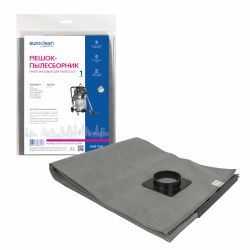 Мешок-пылесборник Euroclean многоразовый с пластиковым зажимом для GISOWATT, NILFISK