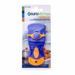 Скребок Eurokitchen для чистки стеклокерамики, оранжевый/синий