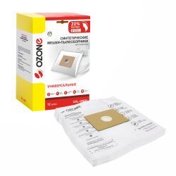 Универсальные мешки-пылесборники Ozone для пылесоса, фланец 100х130, 12 шт + 2 микрофильтра Универсальные мешки-пылесборники Ozone для пылесоса, фланец 100х130, 12 шт + 2 микрофильтра