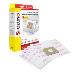 Мешки-пылесборники Ozone синтетические 5 шт + микрофильтр для LG, LIV, ROLSEN