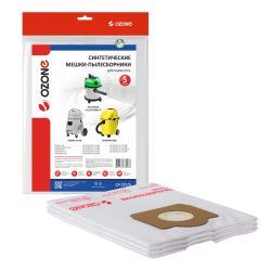 Мешки-пылесборники Ozone синтетические 5 шт для COMAC, DELVIR, KARCHER и др.
