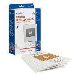 Универсальные мешки-пылесборники Euroclean для пылесоса, фланец 100х130, диаметр отверстия 40 мм, 4 шт