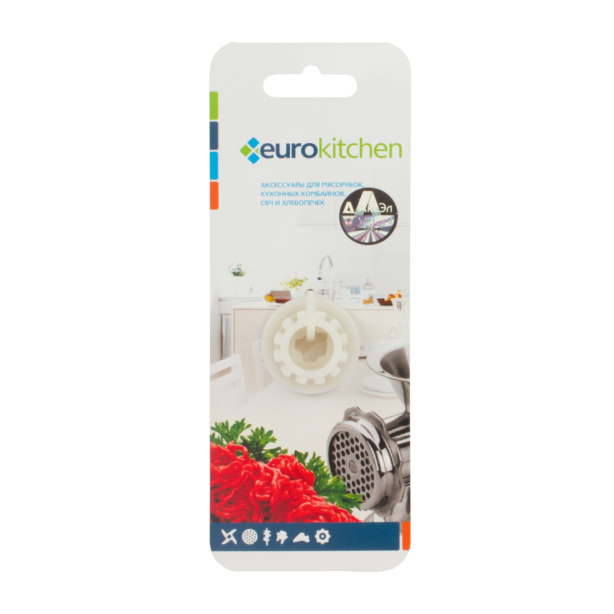 LV4003 Втулка шнека Eurokitchen для мясорубки Vitek квадрат 10 мм, толщина кольца 4 мм