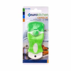 Скребок Eurokitchen для чистки стеклокерамики, белый/салатовый