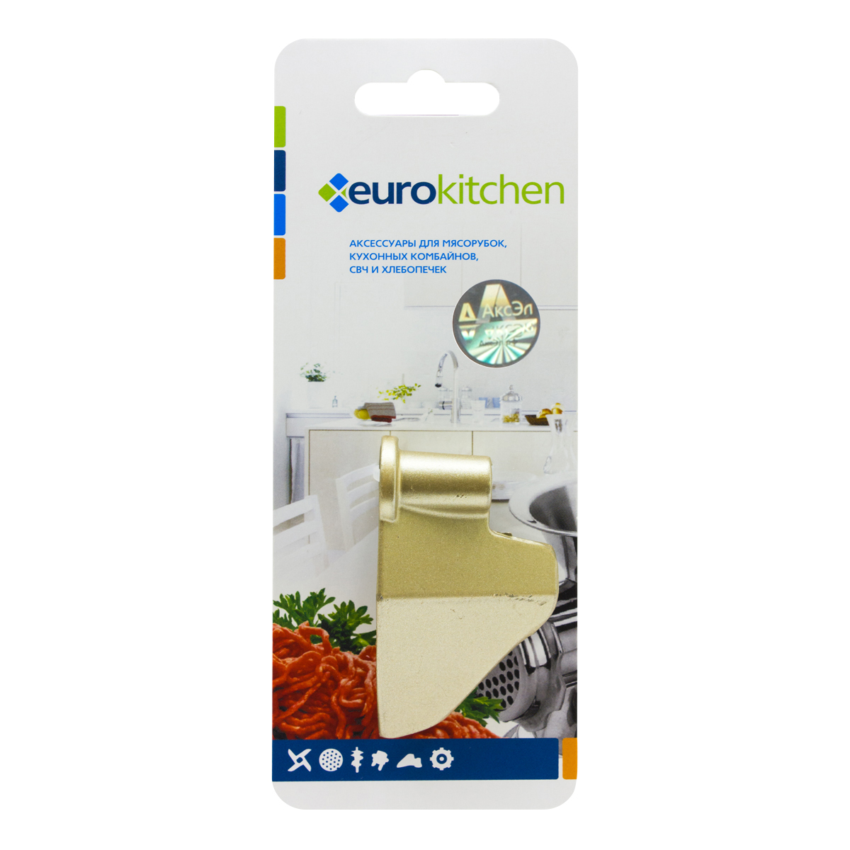 KNB-1 Нож-тестомешатель Eurokitchen для хлебопечки, диаметр вала 8 мм, срез вала 7 мм