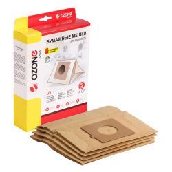 Мешки-пылесборники Ozone бумажные 5 шт для LG, EVGO, POLAR и др.