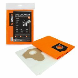 Мешок-пылесборник Ozone многоразовый c высокой степенью защиты HEPA-фильтра, с текстильной застежкой для BENNETT, FAVOURITE, FINEPOWER и др.