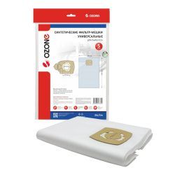 Универсальные синтетические фильтр-мешки Ozone, диаметр фланца 43-56 мм, до 36 л, вертикальные, 5 шт