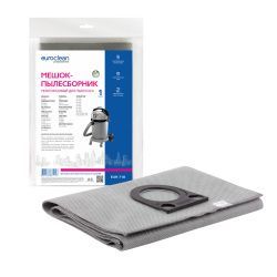 Мешок-пылесборник Euroclean многоразовый с пластиковым зажимом для BOSCH, EIBENSTOCK, ELITECH и др.
