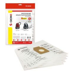 Мешки-пылесборники Ozone синтетические 5 шт + микрофильтр для HOOVER
