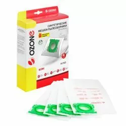 Мешки-пылесборники Ozone синтетические 4 шт + микрофильтр для BORK