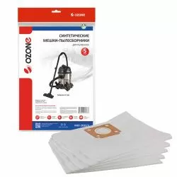 Мешки-пылесборники Ozone синтетические 5 шт для BRAIT, OASIS, STURM и др.