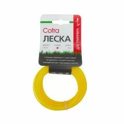 Леска Cofra 1,65 мм сечение звезда для триммера, 15 м