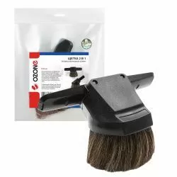 Щетка для профессионального пылесоса "2 в 1" Ozone, жесткая насадка и щетка с щетиной, под трубку 32 мм