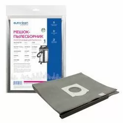 Мешок-пылесборник Euroclean многоразовый с пластиковым зажимом для BAUMASTER, BENNETT, DENZEL и др.