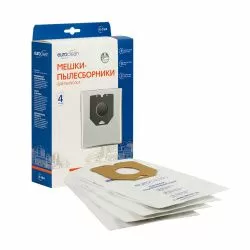 Мешки-пылесборники Euroclean синтетические 4 шт для AIRMATE, BOMANN, CLATRONIC и др.