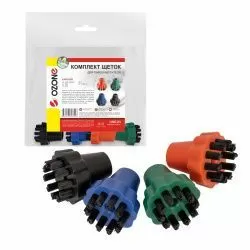 Комплект круглых щеток Ozone для паропылесосов, 4 цвета, синтетическая щетина для KARCHER