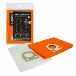 Мешок-пылесборник Ozone многоразовый c высокой степенью защиты HEPA-фильтра, с текстильной застежкой для MAFELL, ИНТЕРСКОЛ, ELITECH и др.