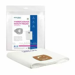 Универсальные синтетические фильтр-мешки Euroclean, размер 500х600 мм, диаметр фланца 58-70 мм, 5 шт
