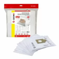 Мешки-пылесборники Ozone синтетические 12 шт + 2 микрофильтра для THOMAS, KALORIK, NOVAMATIC и др.