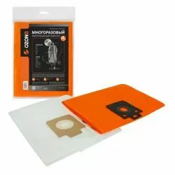 Мешок-пылесборник Ozone многоразовый c высокой степенью защиты HEPA-фильтра, с текстильной застежкой для FIORENTINI, LAVOR